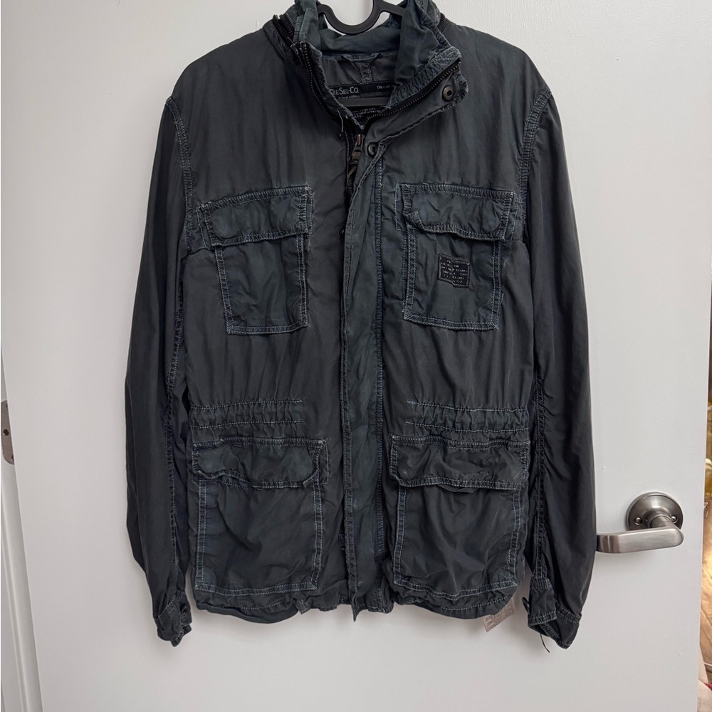 Men's Grey Casual Utility Jacket - by Diesel